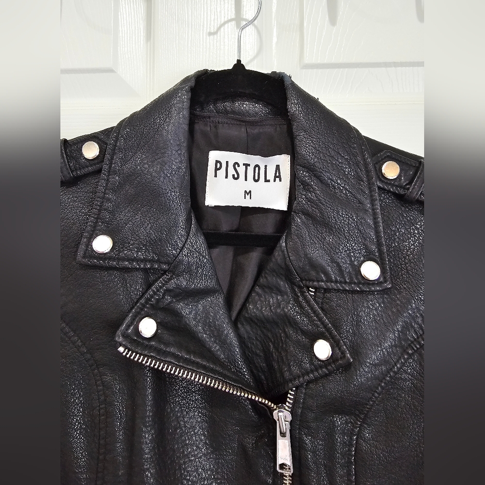 Pistola Black PU Leather Jacket for Women Medium - Picture 5 of 16